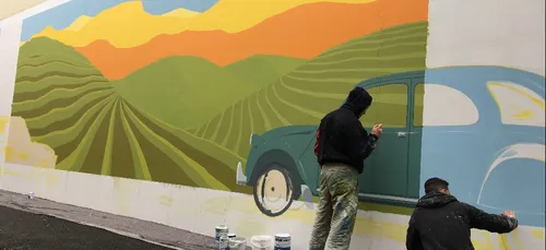 Une nouvelle peinture murale au centre Grand Quetigny