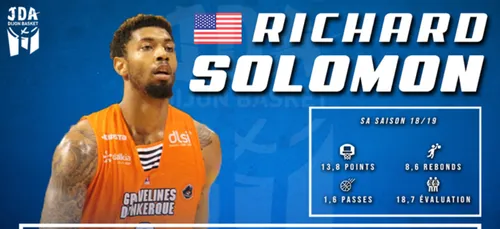 Basket :  Richard Solomon dernière recrue estivale de la JDA