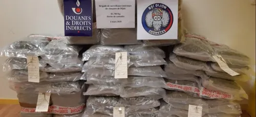 85 kilos d’herbe de cannabis saisis par les douanes de Dijon