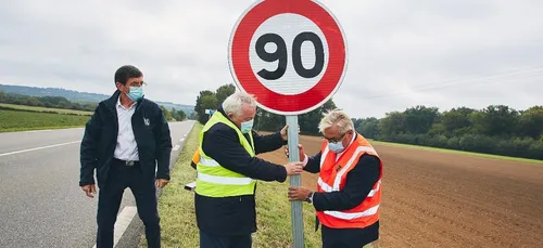 La route départementale 905 Dijon - Dole repasse à 90 km/h