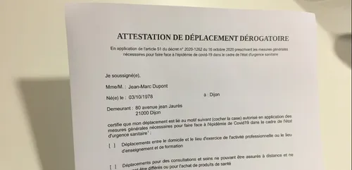 L’attestation qu’il vous faut pour sortir pendant le couvre-feu