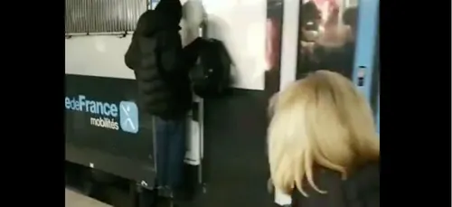 Grève : un homme voyage accroché à l’extérieur du RER D (vidéo)