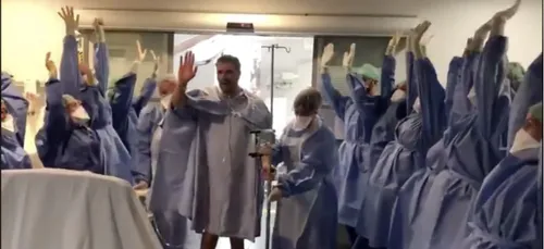 Coronavirus : il sort de réanimation sous les ovations des...