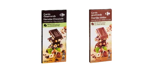 Rappel de produit pour du chocolat Carrefour contenant des cailloux