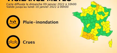 Météo France place les départements de l'Aisne, du Gers, des Landes...