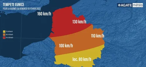 EUNICE : Une tempête dangereuse pour le Nord de la France ce vendredi