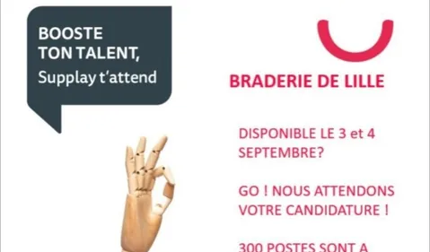 On recherche 300 personnes pour travailler à la braderie de Lille...