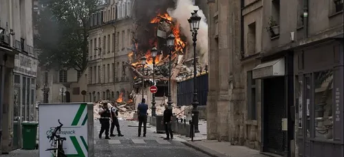 Explosion d'un immeuble à Paris hier