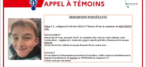 Disparition inquiétante d'un petit garçon