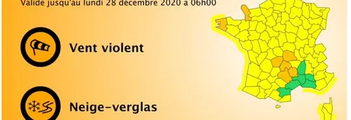 Météo France place 7 départements en vigilance orange pour vent...