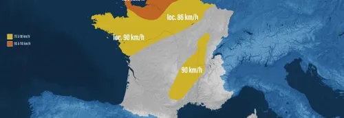 Météo : Les rafales de vent estimées sont de l’ordre de 70 à 90km/h...