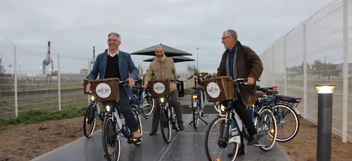 Le port de Nantes-Saint-Nazaire a aménagé une piste cyclable...