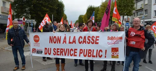 Les fonctionnaires dans la rue hier