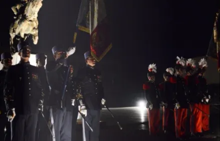 Cérémonie de prise d’arme au sein des écoles militaires St Cyr...