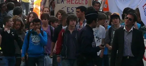Les lycéens dans la rue