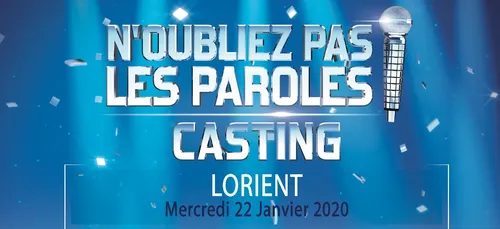 N'OUBLIEZ PAS LES PAROLES : Inscrivez-vous !