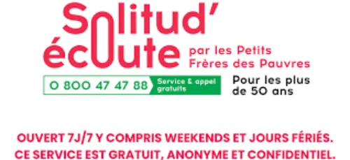 SOLITUD'ECOUTE UN SOUTIEN TELEPHONIQUE DEDIE AUX PERSONNES DE PLUS...