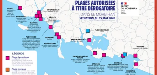 15 plages autorisées à ouvrir en Morbihan