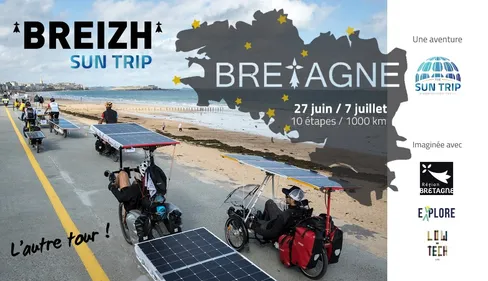 De Lorient à Saint-Malo : un tour inédit de la Bretagne à vélo solaire