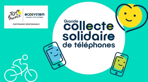Collecte solidaire de téléphones organisée par Ecosystem