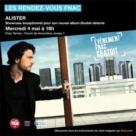 Alister en showcase à la Fnac des Ternes le 4 mai
