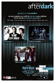 Soirée anniversaire au Hard Rock Café le 17 novembre