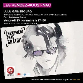Lulu Gainsbourg à la Fnac des Ternes le 25 novembre