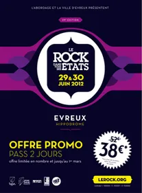 Festival Le Rock dans tous ses Etats : offre limitée