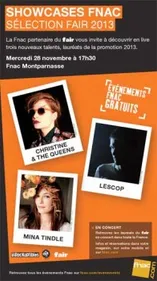 Le Fair en showcase à la Fnac Montparnasse le 28 novembre