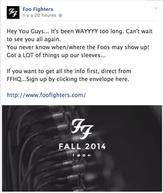 Foo Fighters : bientôt en tournée ?
