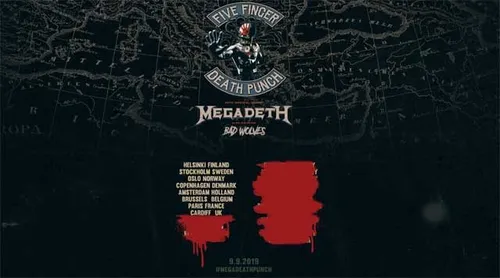 Five Finger Death Punch / Megadeth / Bad Wolves : une date en France !