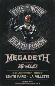 Five Finger Death Punch / Megadeth / Bad Wolves : les détails