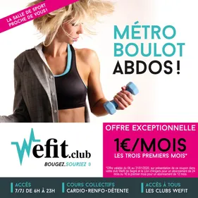 Un offre IN-RA-TABLE avec Wefit Club Segré et Le Lion d'Angers