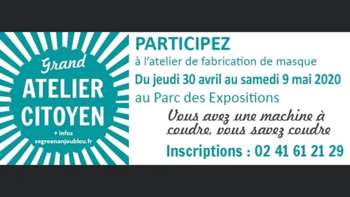 Atelier citoyen : 70 000 masques pour Anjou Bleu Communauté !