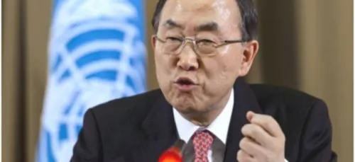 Le secrÃ©taire gÃ©nÃ©ral de l'ONU dans la bande de Gaza