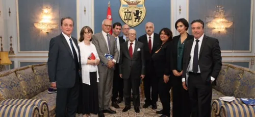 Le PrÃ©sident de la RÃ©publique tunisienne BÃ©ji CaÃ¯d Essebsi,...