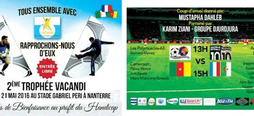 2Ã¨me trophÃ©e VACANDI : Match de bienfaisance au profit du handicap