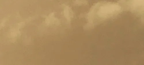 Un étrange ciel jaune cet après-midi sur le Bessin et le Bocage