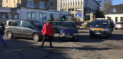 Collision en centre-ville de Vire