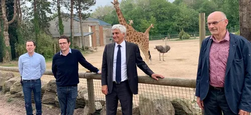 Hervé Morin au zoo de Jurques