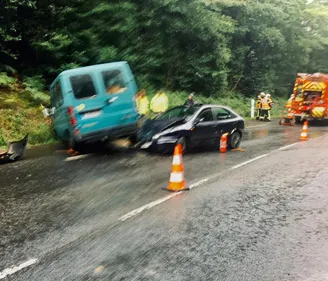 spectaculaire accident en forêt de Saint-Sever !