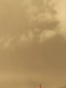 Un étrange ciel jaune cet après-midi sur le Bessin et le Bocage