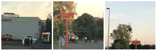 Chute sur la voie publique un homme très grièvement blessé