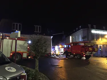 Incendie en plein centre ville de Vire Normandie
