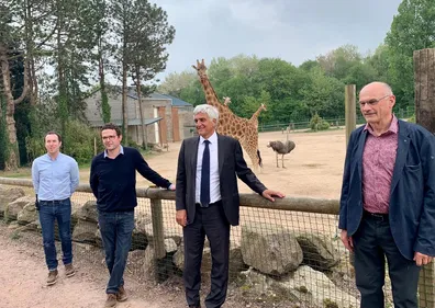Hervé Morin au zoo de Jurques