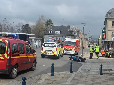 un motard gravement blessé en centre-ville de Vire