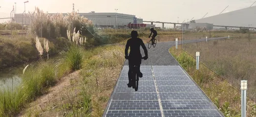 Une piste cyclable écolo' sur le port Nantes-Saint-Nazaire