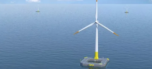 C'est une première en France, une éolienne flottante a été...