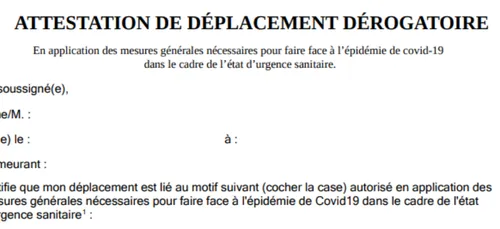Confinement : téléchargez les attestations de déplacement
