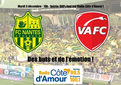 FC Nantes-Valenciennes, en direct ce soir sur Radio Côte d'Amour